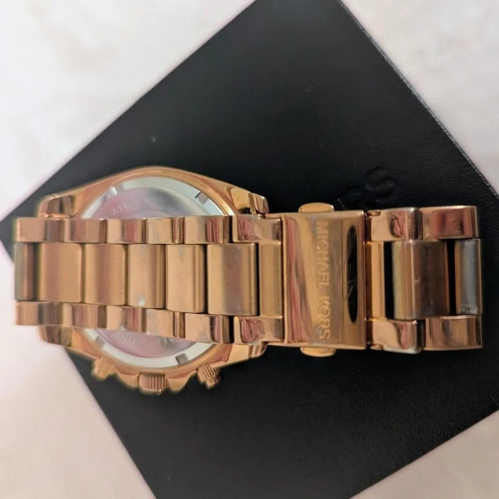 Michael Kors Rose Gold Watch with Crystal Accents